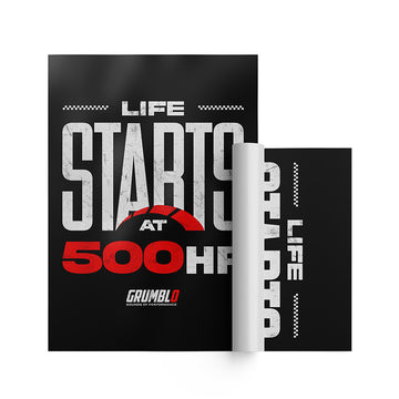 Life Starts at 500HP Poster