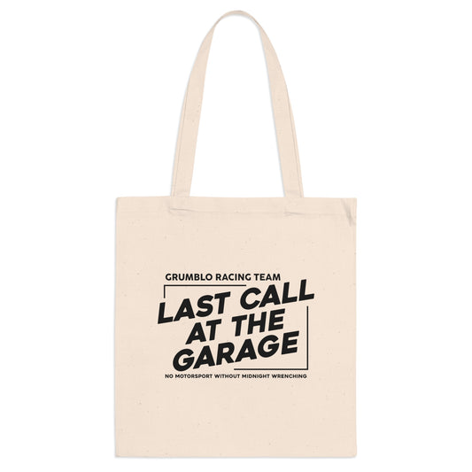 Last Call At The Garage Tote Bag for Car Enthusiasts