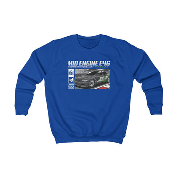 Mid Engine E46 | Kids Automotive Sweatshirt