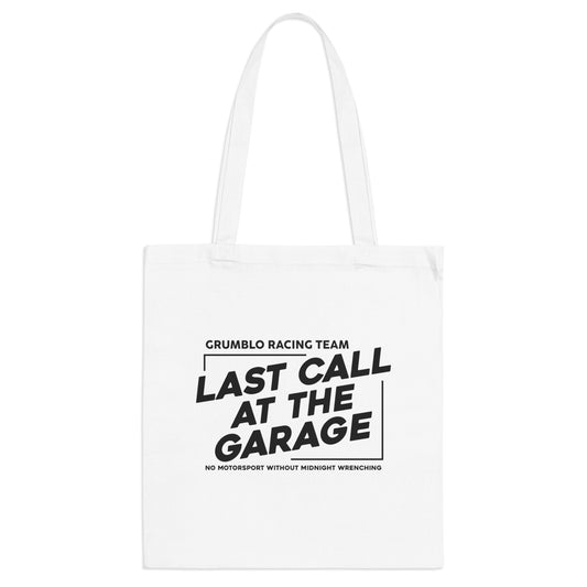 Last Call At The Garage Tote Bag for Car Enthusiasts