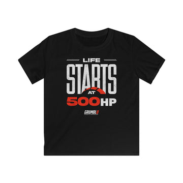 Life Starts At 500HP | Kids Automotive T-shirt