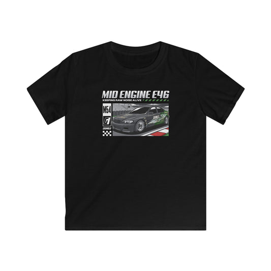 Mid Engine E46 | Kids Automotive T-shirt