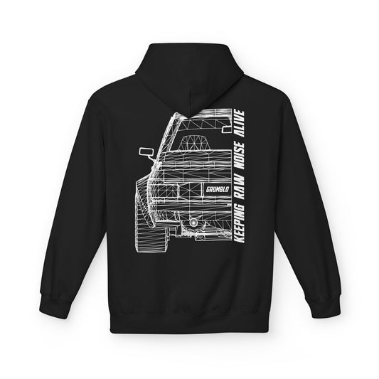 Wireframe Hoodie Ford Escort MK2 | Plus size