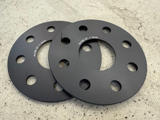 Wheel Spacers 5mm for 4x108mm PCD